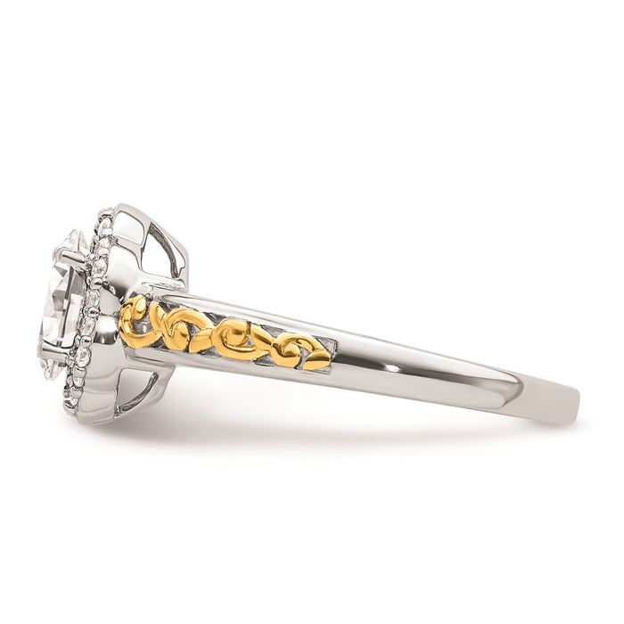 Buy Stylish 14K Two-Tone Vintage Oval Halo Engagement Ring - Affordable Value-3