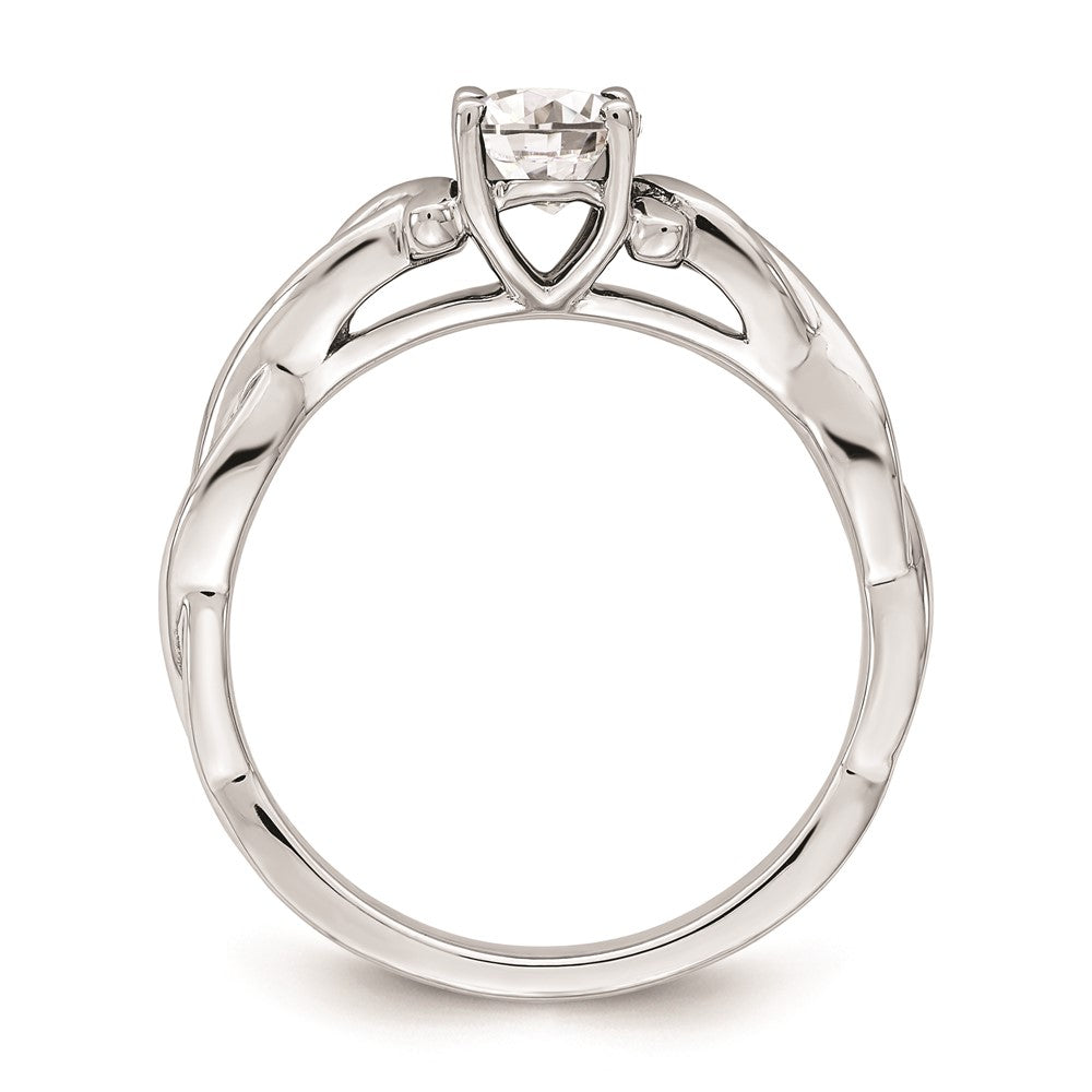 Buy 14K White Gold Twisted Band Oval Engagement Ring - Stylish Design, Value!