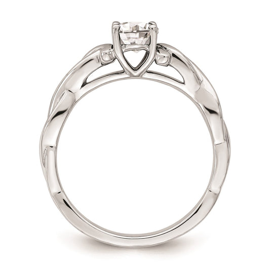 Buy 14K White Gold Twisted Band Oval Engagement Ring - Stylish Design, Value!