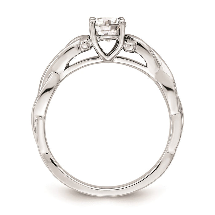 Buy 14K White Gold Twisted Band Oval Engagement Ring - Stylish Design, Value!-2