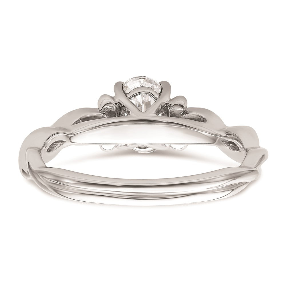 Buy 14K White Gold Twisted Band Oval Engagement Ring - Stylish Design, Value!