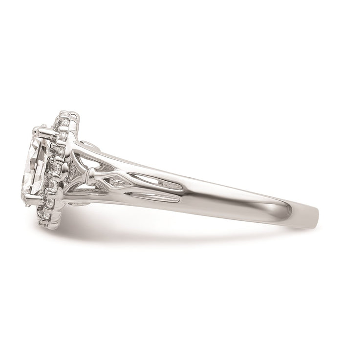 High-Quality 14K White Gold Oval Halo Engagement Ring Setting - Stylish Value!-3