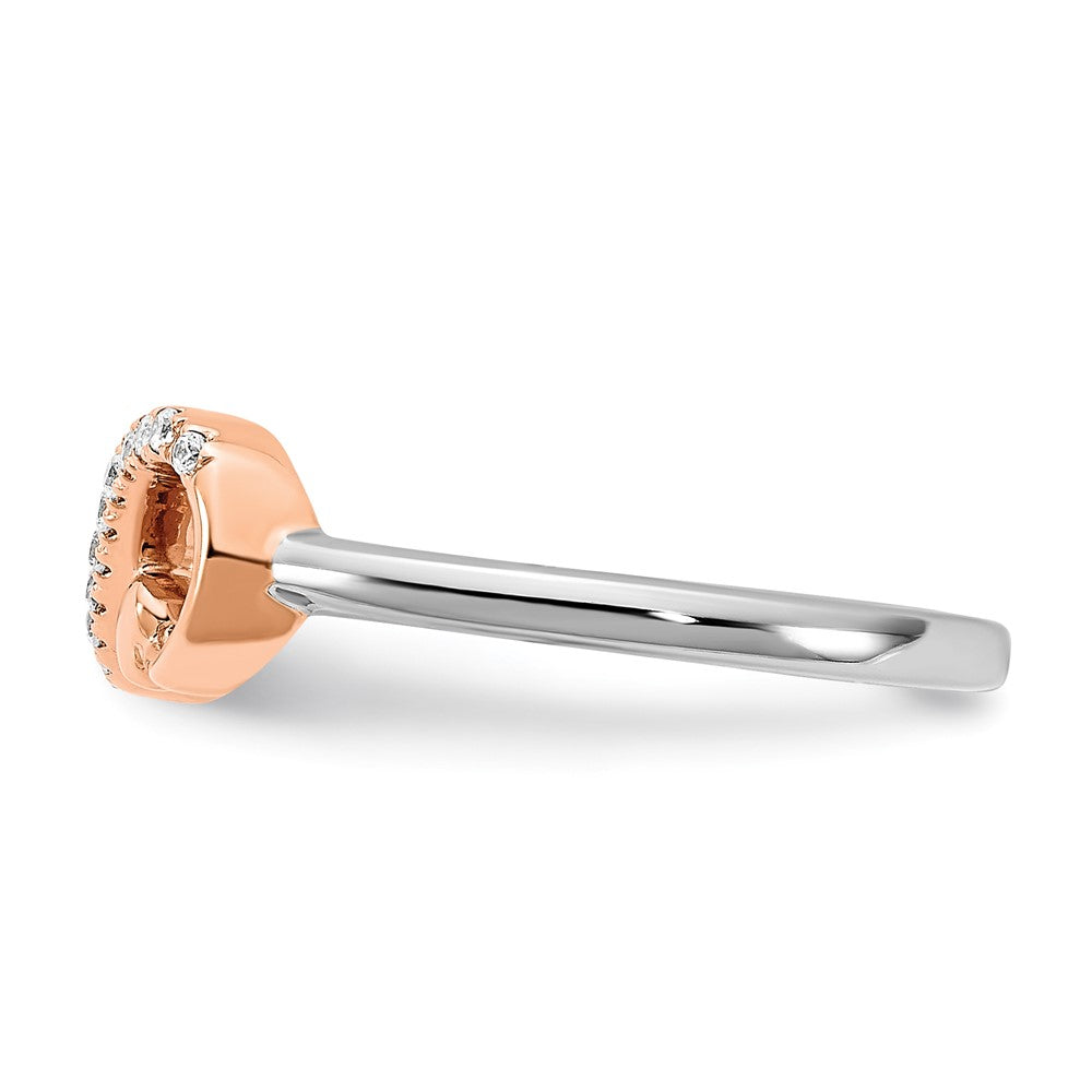 Buy Stylish 10K Two-Tone White & Rose Gold Infinity Heart Diamond Ring