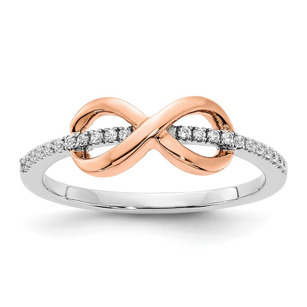 Buy Stylish 14K Two-Tone Infinity Diamond Ring - Affordable Luxury Accessory