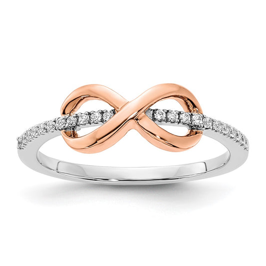Buy Stylish 14K Two-Tone Infinity Diamond Ring - Affordable Luxury Accessory