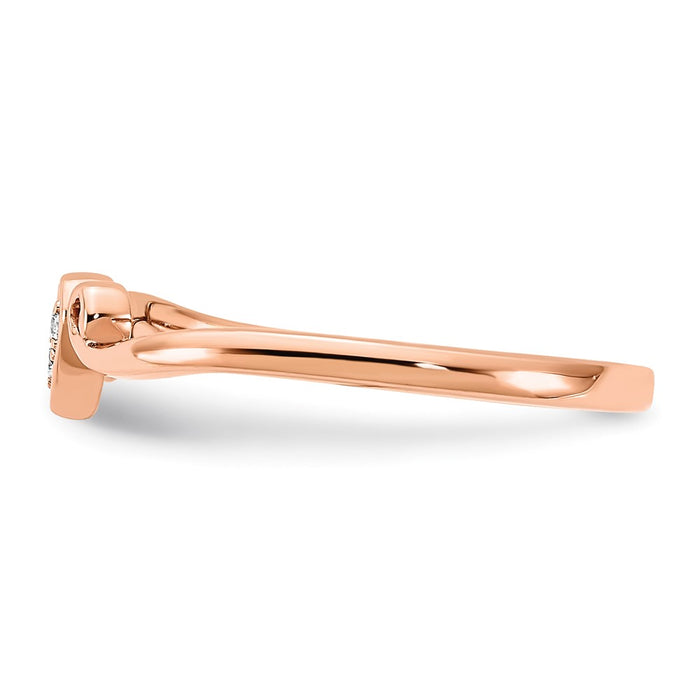 Buy Stylish 10K Rose Gold Heart-Shaped Diamond Ring | Affordable Luxury-3