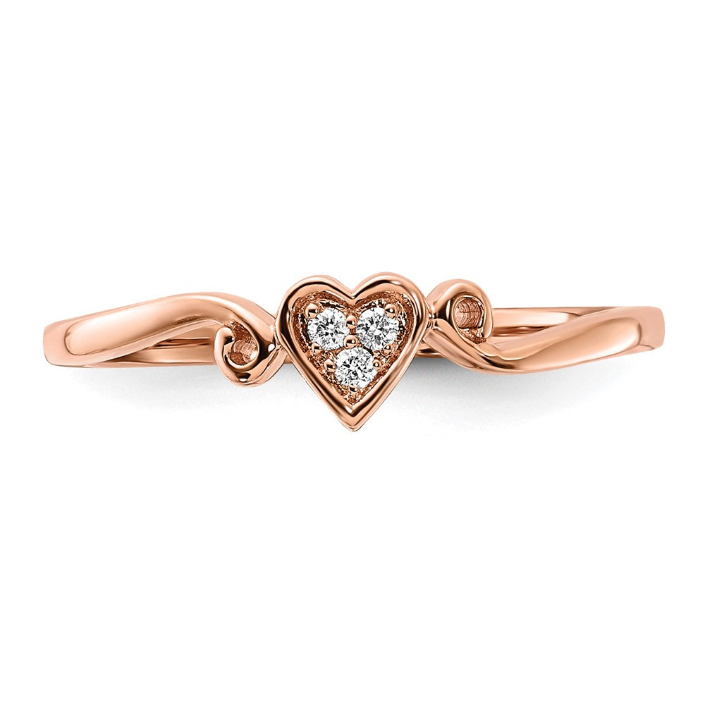 Shop Exclusive 14K Rose Gold Heart-Shaped Diamond Ring - Stylish & Affordable!