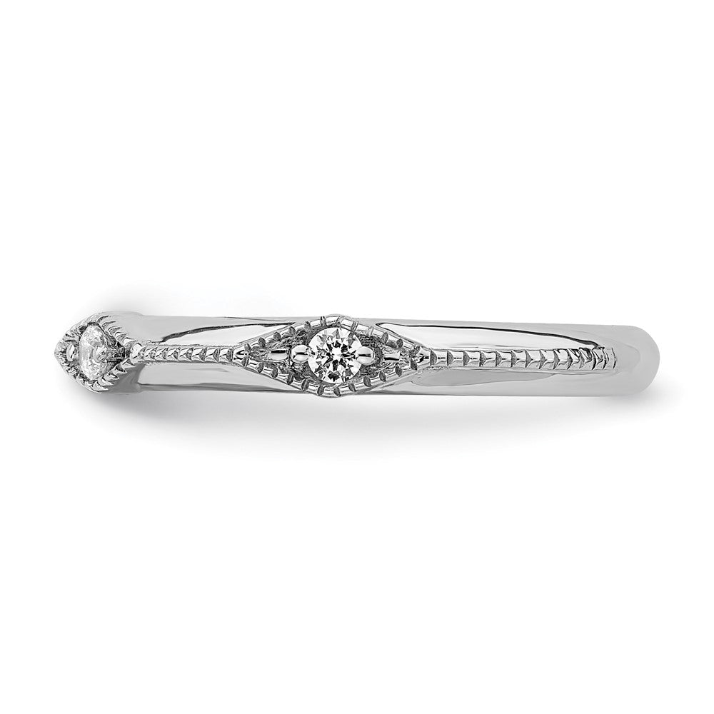 High-Quality 14K White Gold Polished Knife-Edge Diamond Band - Stylish Value