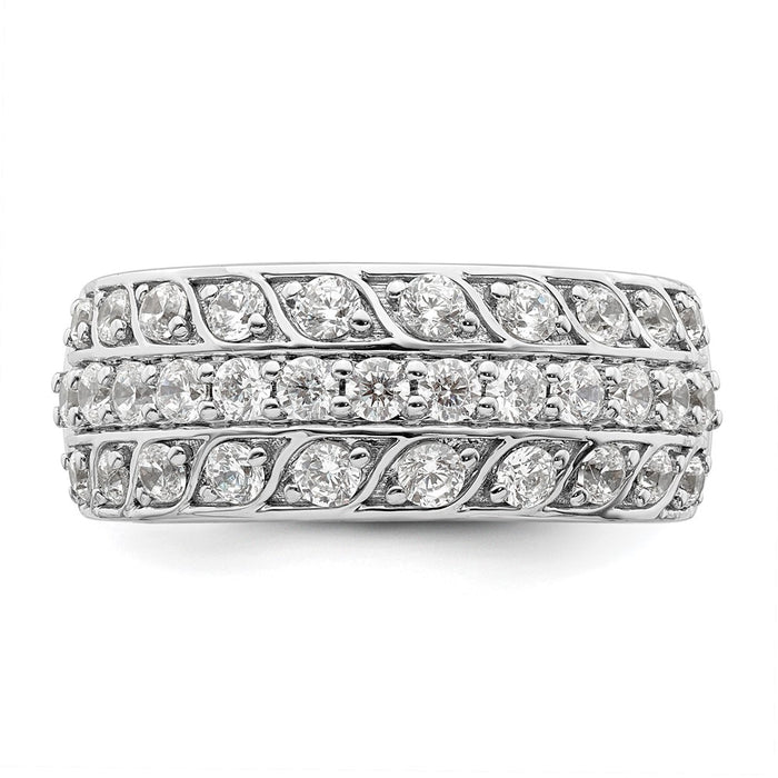 Shop Stylish 14K White Gold Lab-Grown Diamond Band - VS/SI+ Clarity, G Color-4