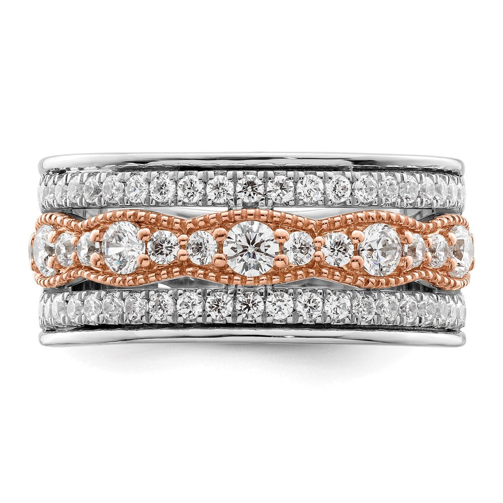 Buy 1 Carat Complete Diamond Wedding Band in 14K Luxury White & Rose Gold
