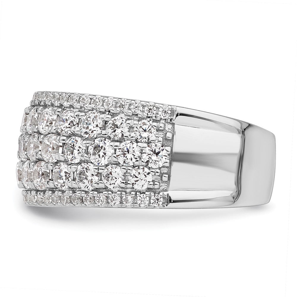 Buy Stylish 14K White Gold Pave Diamond Band - 2 Carats Total Weight, Luxury Shine