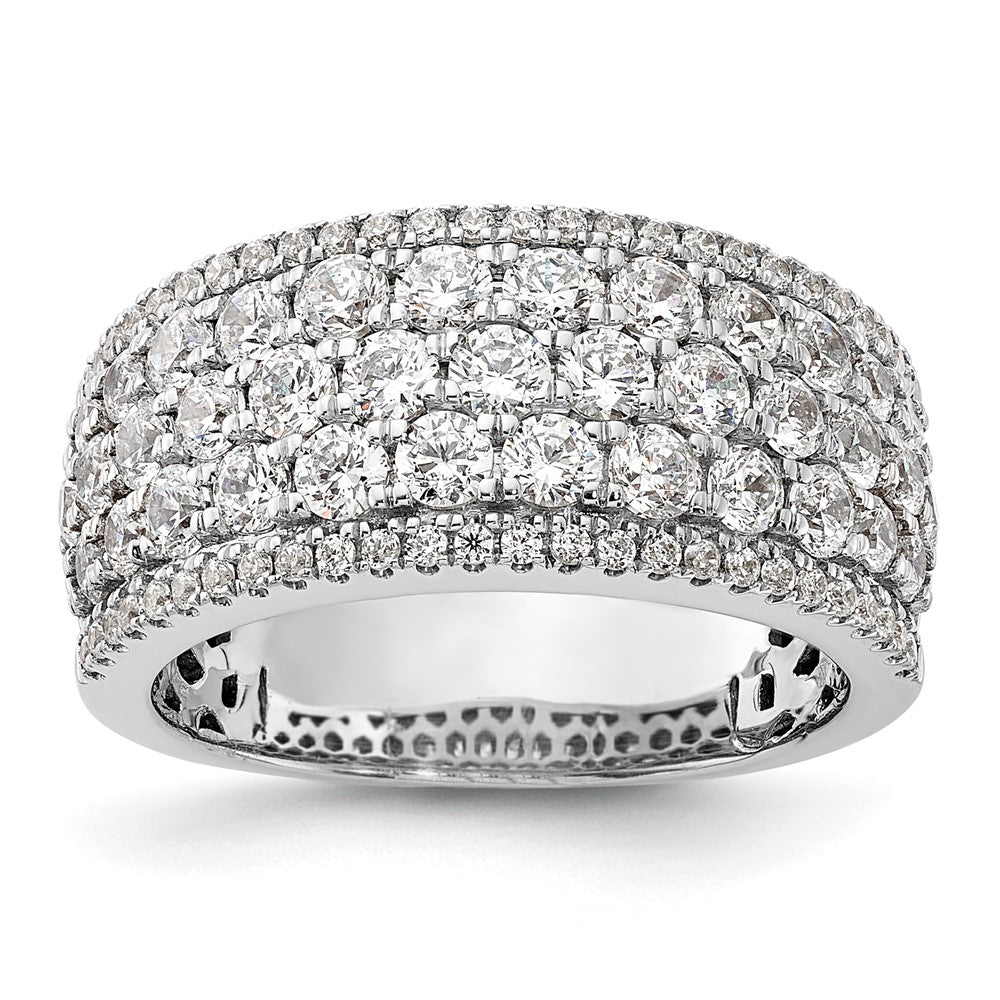 Buy Stylish 14K White Gold Pave Diamond Band - 2 Carats Total Weight, Luxury Shine
