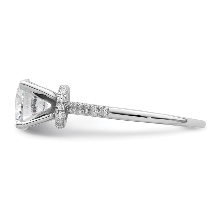 Exclusive 14K White Gold Semi-Mount Engagement Ring for 1.5 Carat Stone-3