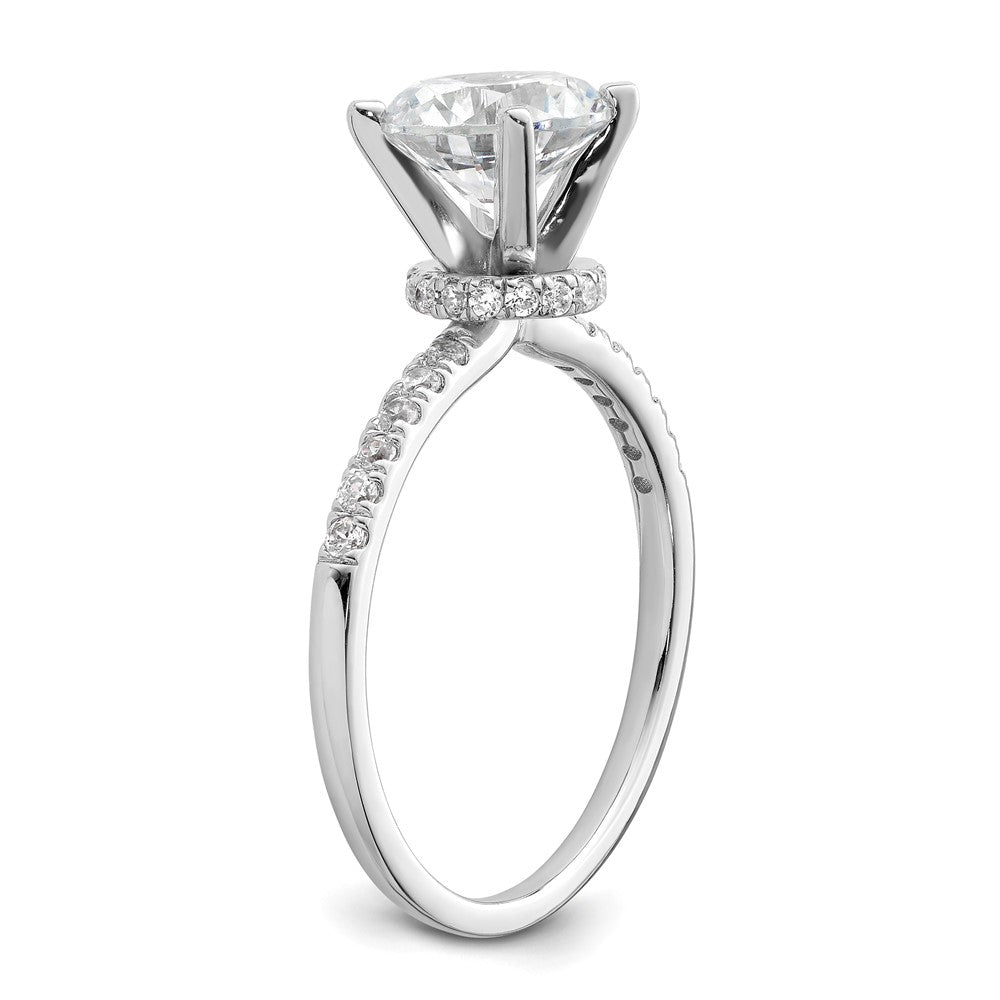 Exclusive 14K White Gold Semi-Mount Engagement Ring for 1.5 Carat Stone