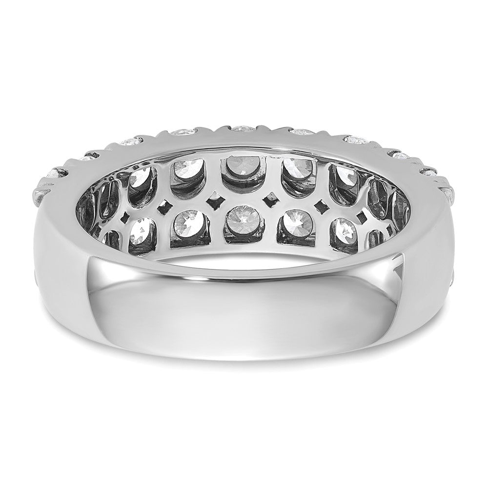 Order Stylish 14K White Gold Double Row Band with 2 Carat Lab-Grown Diamond