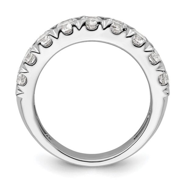 14K White Gold Double Row Band with 3 Carat Lab-Grown Diamond