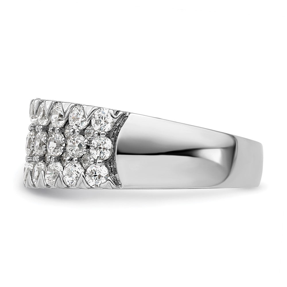 Buy Exclusive 14K White Gold Triple Row Band with 1.5 Carat Lab-Grown Diamond