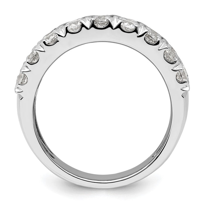 Buy 14K White Gold Triple Row Band with 3 Carat Lab Grown Diamond - Luxury Style-2