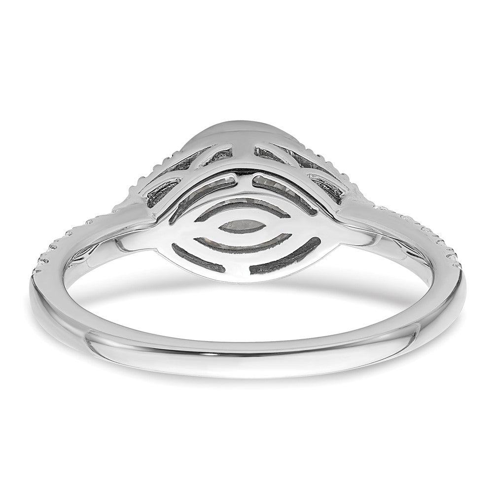 Buy 14K White Gold Halo Engagement Ring - 1 Carat Round Bezel, Stylish Value!