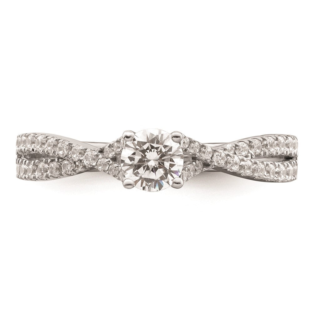 Buy 14K White Gold Criss-Cross Engagement Ring, 5/8 Carat Diamonds, Luxury Value