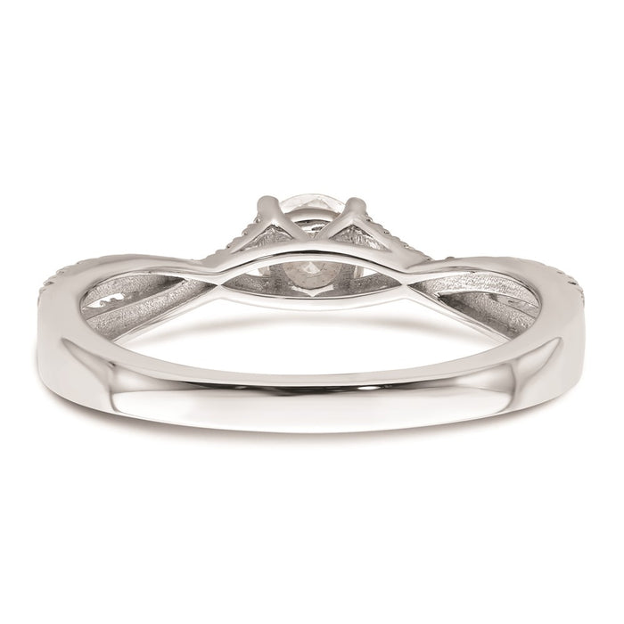 Buy 14K White Gold Criss-Cross Engagement Ring, 5/8 Carat Diamonds, Luxury Value-5
