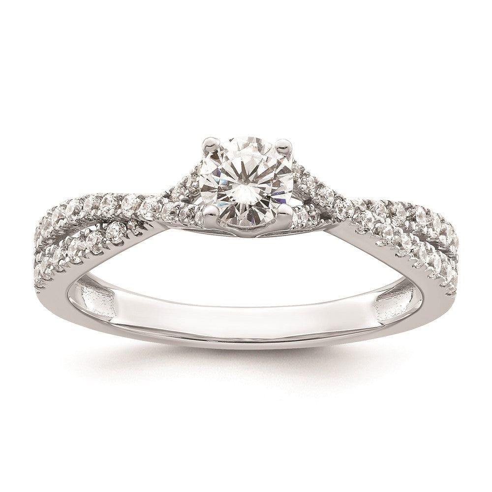Buy 14K White Gold Criss-Cross Engagement Ring, 5/8 Carat Diamonds, Luxury Value