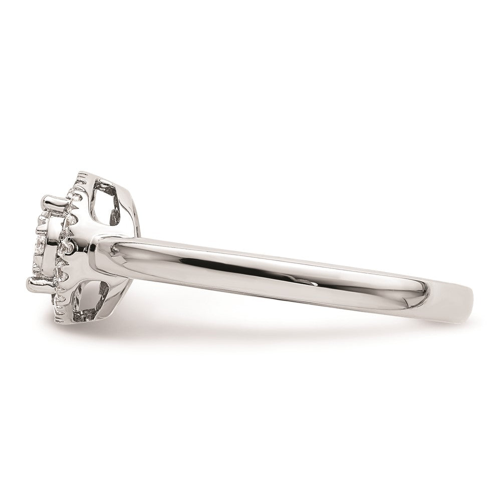 Buy 14K White Gold Oval Halo Cluster Engagement Ring - 1/3 Carat Diamond, Luxury Style