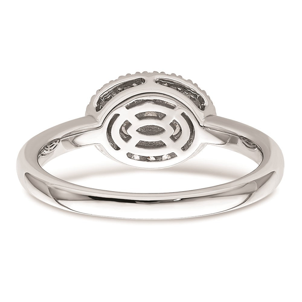 Buy 14K White Gold Oval Halo Cluster Engagement Ring - 1/3 Carat Diamond, Luxury Style
