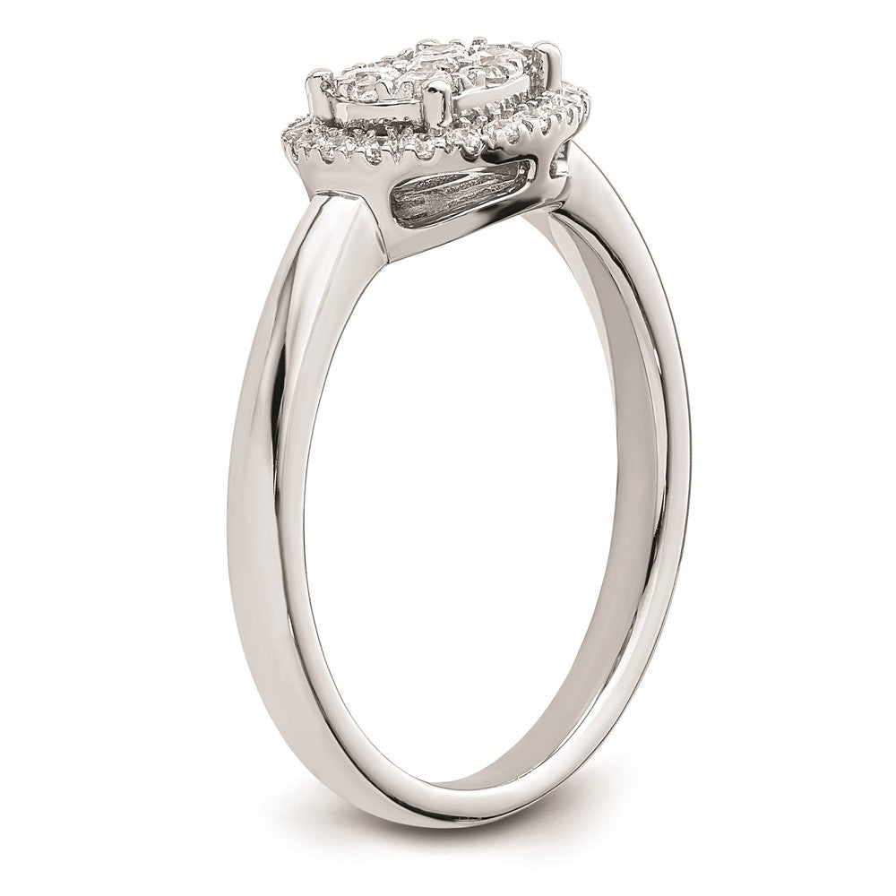 Buy 14K White Gold Oval Halo Cluster Engagement Ring - 1/3 Carat Diamond, Luxury Style