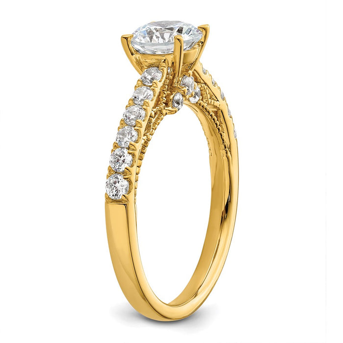 Buy 14K Vintage Semi-Mount Engagement Ring 1 Carat with 1/2 Carat Diamonds - Stylish!-6