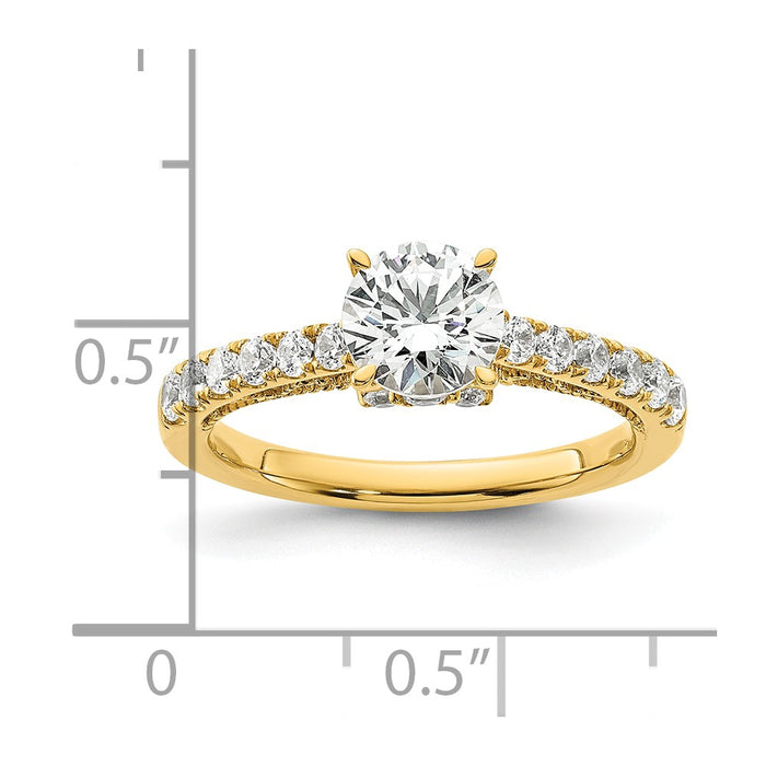 Buy 14K Vintage Semi-Mount Engagement Ring 1 Carat with 1/2 Carat Diamonds - Stylish!-7