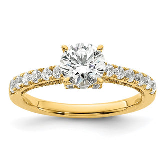 Buy 14K Vintage Semi-Mount Engagement Ring 1 Carat with 1/2 Carat Diamonds - Stylish!