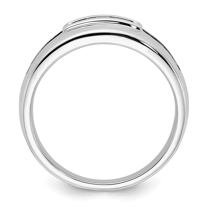 Exclusive Men's 14K White Gold Ring, 1/4 Carat Diamonds - Stylish Luxury!-2