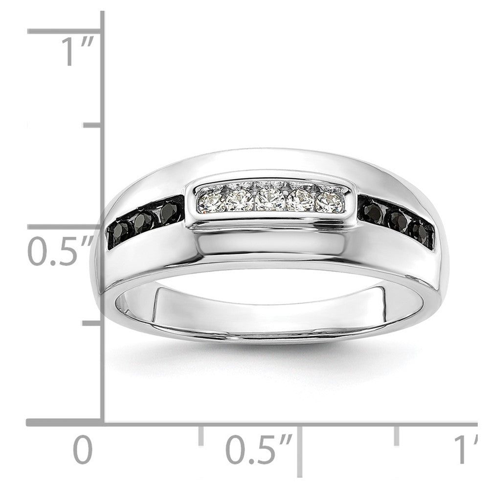 Exclusive Men's 14K White Gold Ring, 1/4 Carat Diamonds - Stylish Luxury!