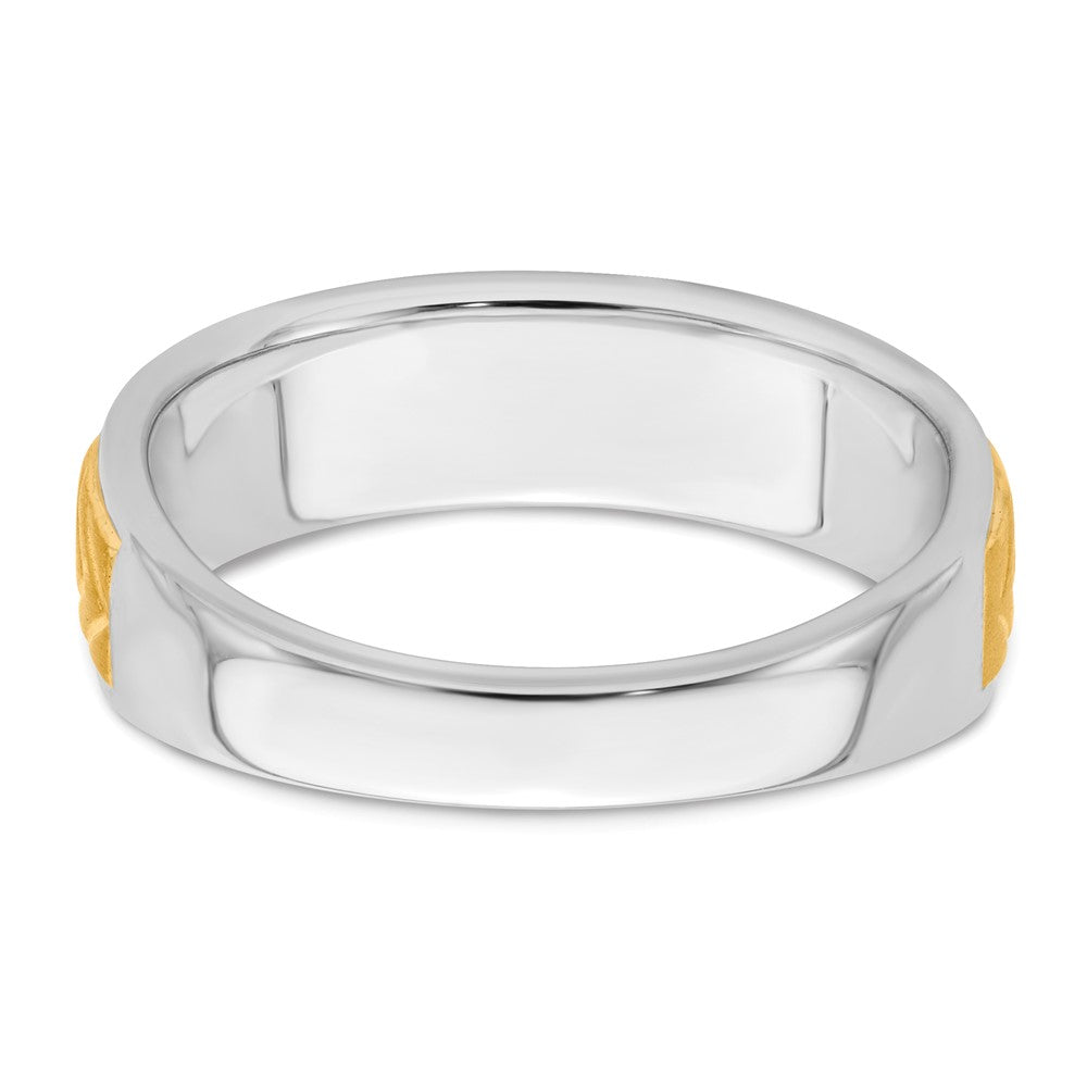 Buy Stylish 14K Two-Tone Men's Channel Band with 1/6 Carat Diamonds