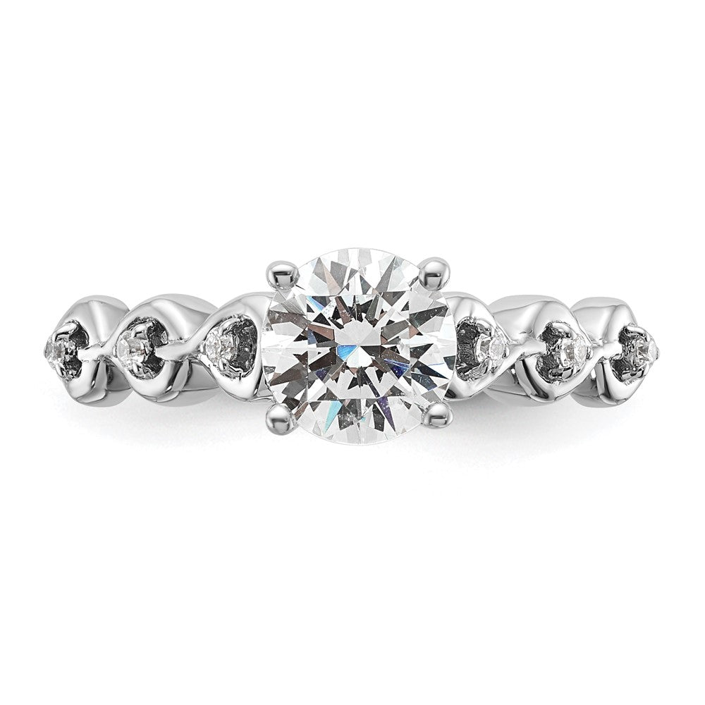 Buy 14K White Gold Diamond Semi-Mount Engagement Ring Setting - Stylish Value