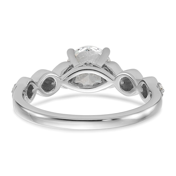 Buy 14K White Gold Diamond Semi-Mount Engagement Ring Setting - Stylish Value-5