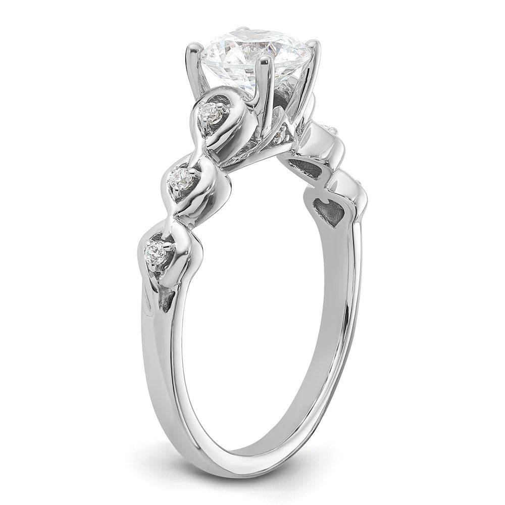 Buy 14K White Gold Diamond Semi-Mount Engagement Ring Setting - Stylish Value