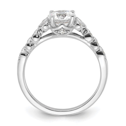 Buy 14K White Gold Diamond Semi-Mount Engagement Ring Setting - Luxury Value Design