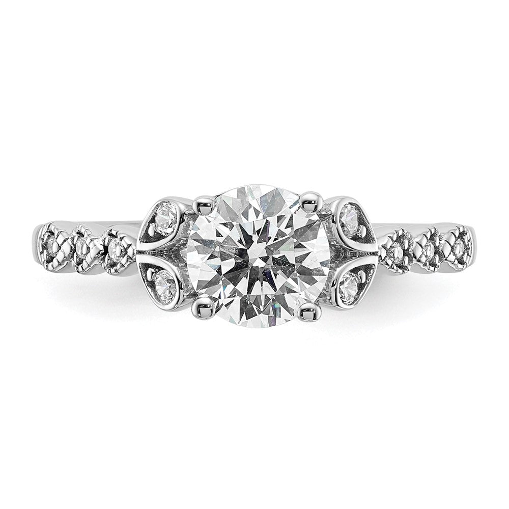 Buy 14K White Gold Diamond Semi-Mount Engagement Ring Setting - Luxury Value Design