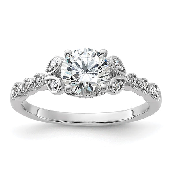 14K White Gold Diamond Semi-Mount Engagement Ring Setting - Style GR1-1034789