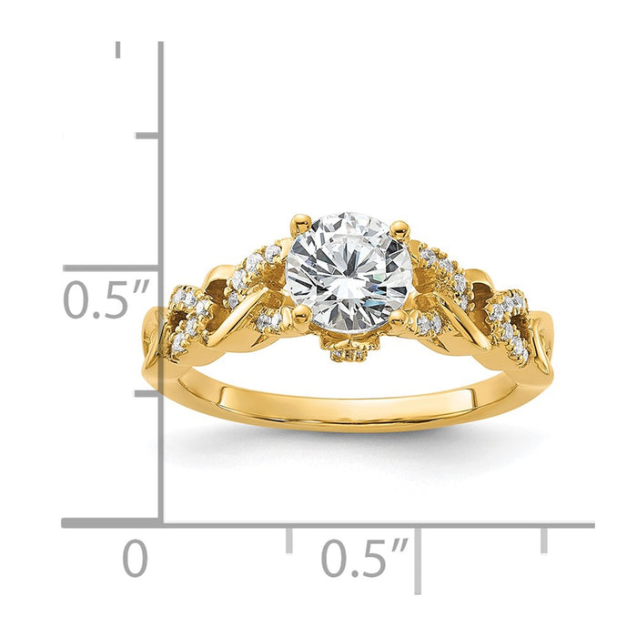 Buy Exclusive 14K Gold Diamond Semi-Mount Engagement Ring - Stylish Design-7