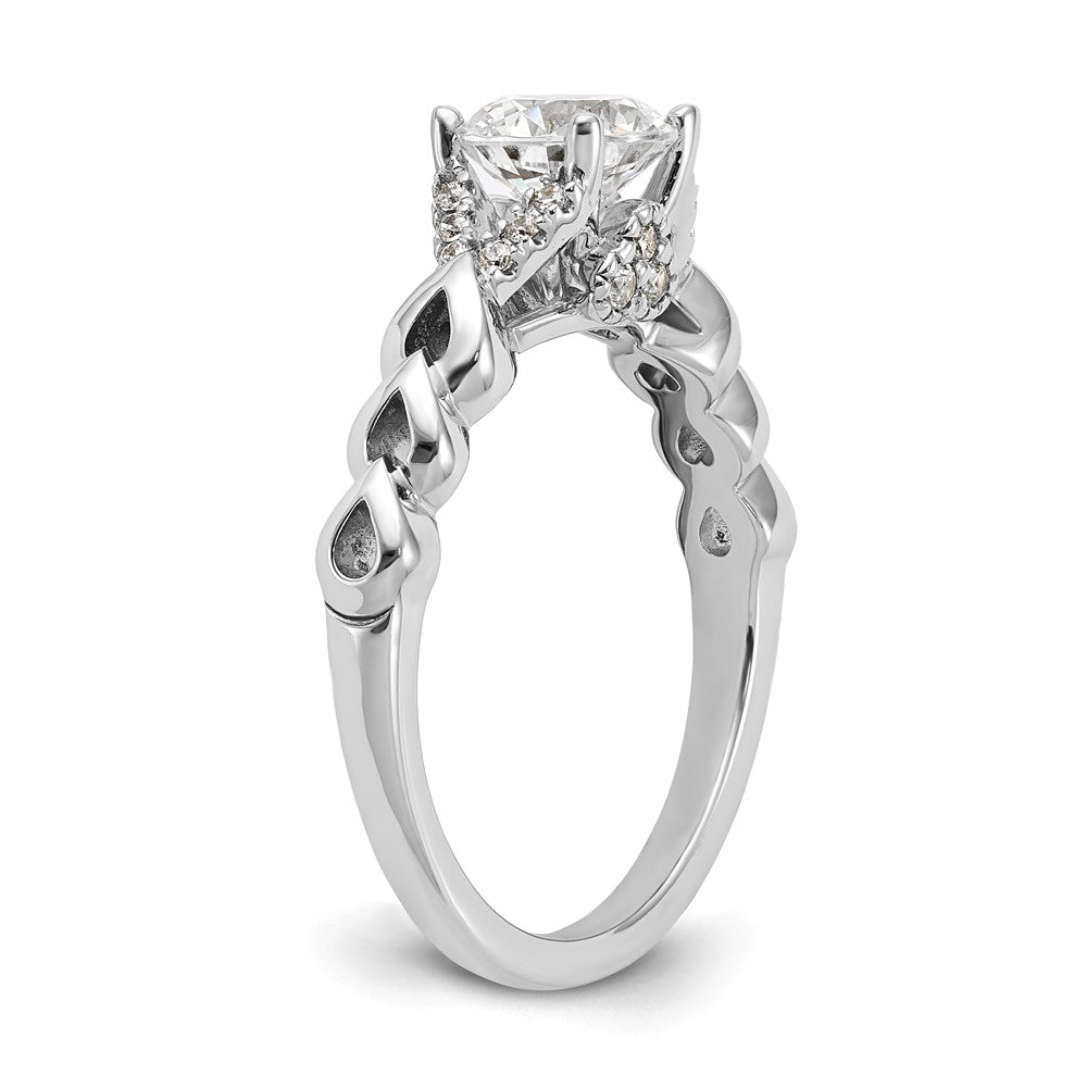Buy 14K White Gold Diamond Semi-Mount Engagement Ring Setting | Stylish Design
