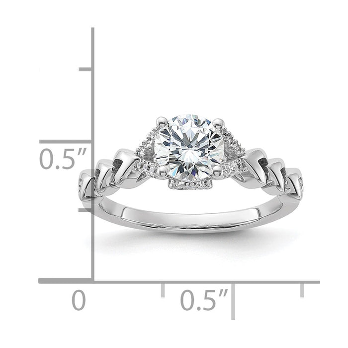 Buy 14K White Gold Diamond Semi-Mount Engagement Ring Setting | Stylish Design-7