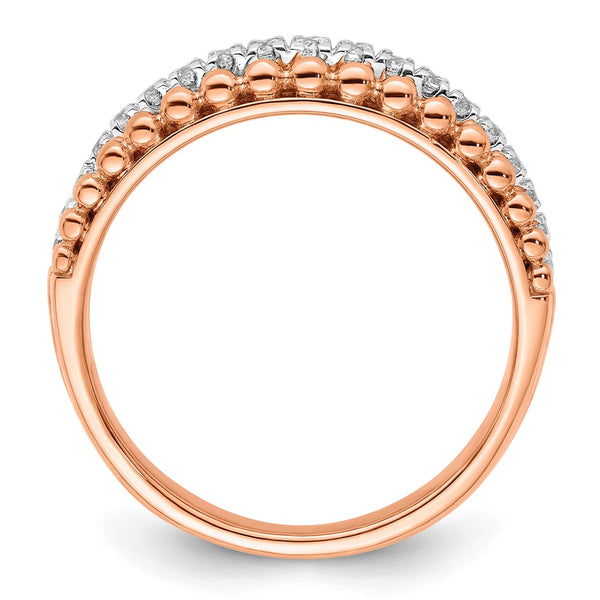 14K Two-Tone Gold 1/4 Carat Lab-Grown Diamond Band