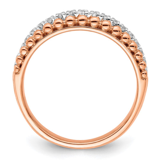 High-Quality 14K Two-Tone Gold 1/4 Carat Lab-Grown Diamond Band - Stylish Value