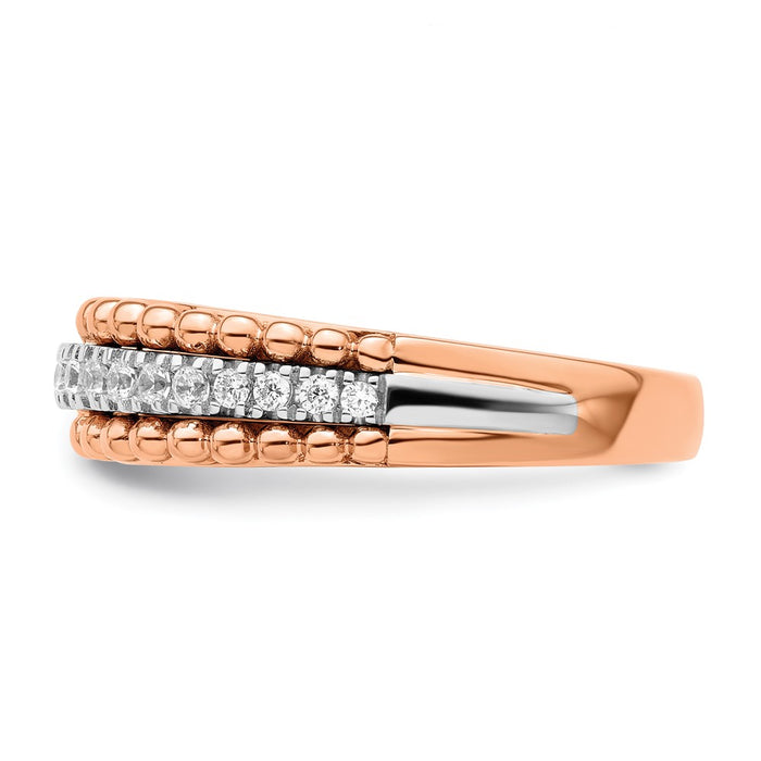High-Quality 14K Two-Tone Gold 1/4 Carat Lab-Grown Diamond Band - Stylish Value-3