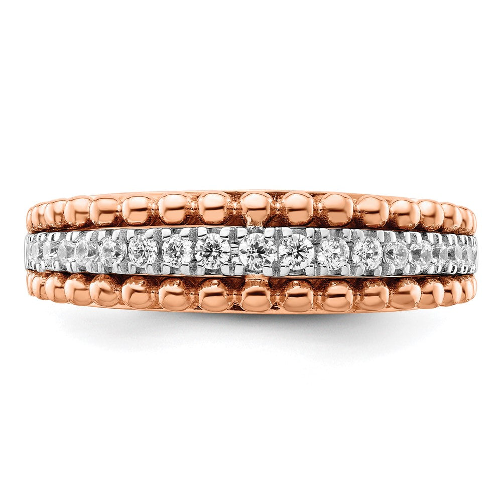 High-Quality 14K Two-Tone Gold 1/4 Carat Lab-Grown Diamond Band - Stylish Value