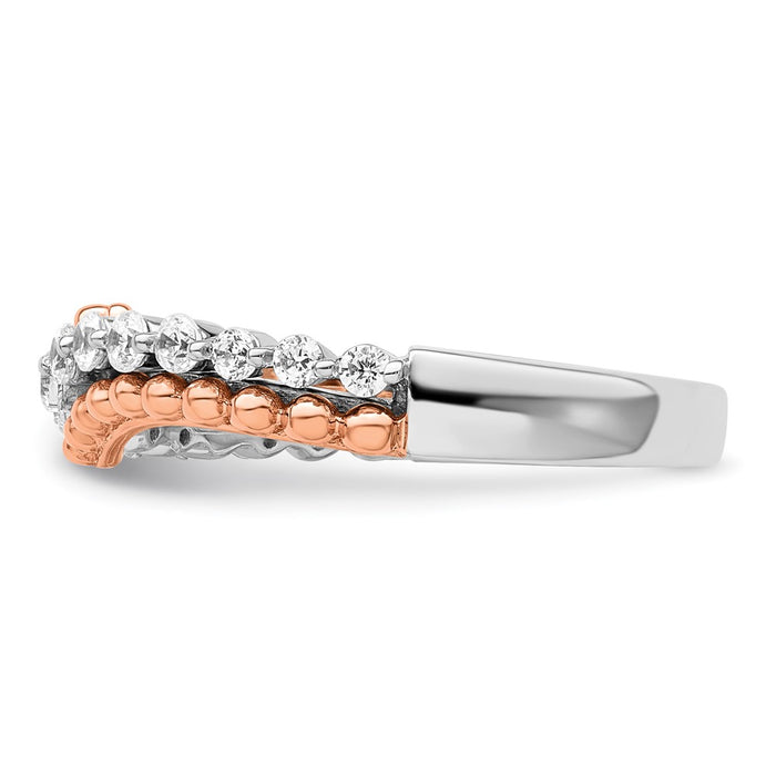 Shop Stylish 14K Two-Tone Band with Lab-Grown Diamonds, VS/SI+ Quality-3