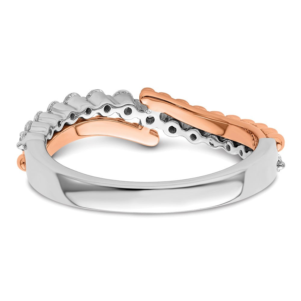 Shop Stylish 14K Two-Tone Band with Lab-Grown Diamonds, VS/SI+ Quality